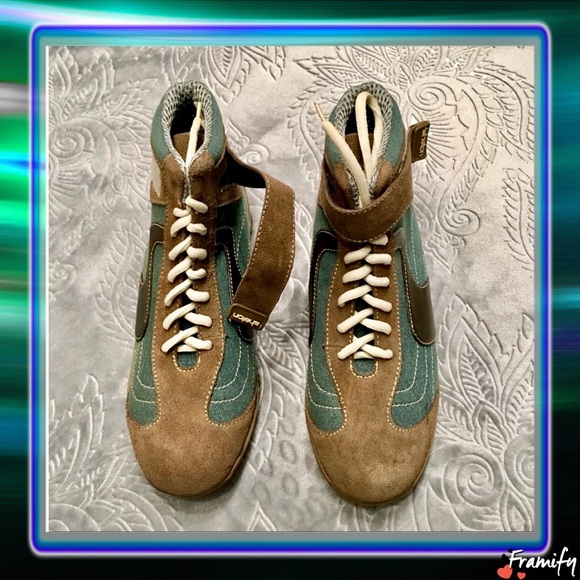 Green & Brown Jean High Top Sneakers - Picture 6 of 6